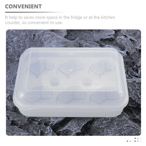 Portable transparent egg box with 6-grid holder 1