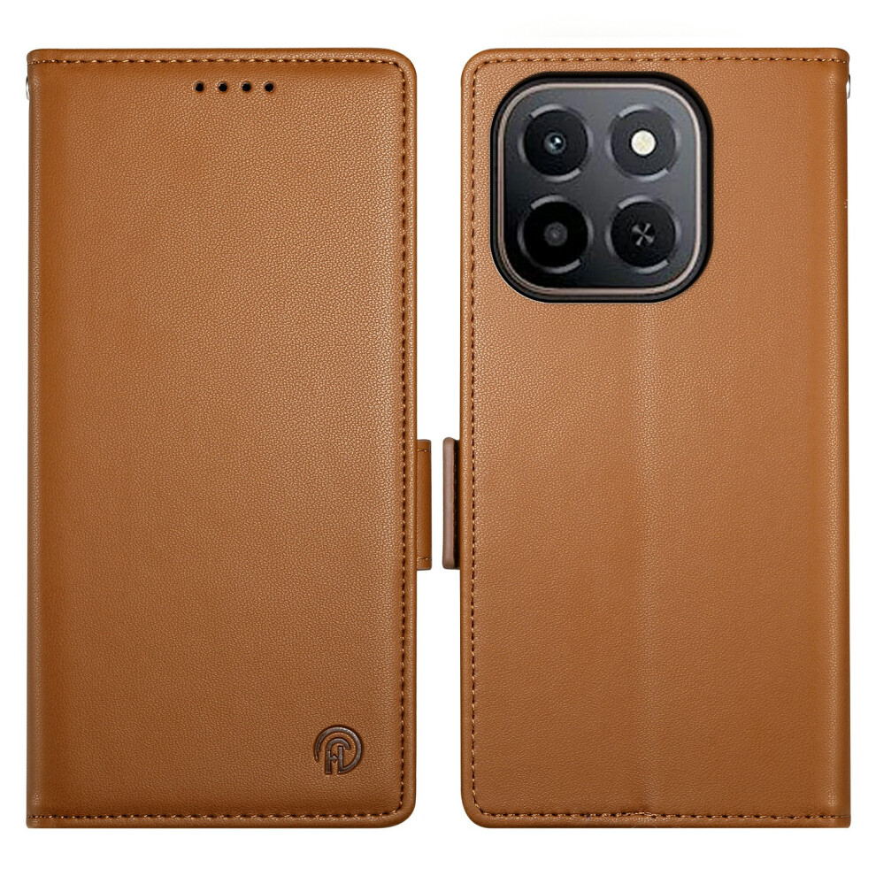 (Brown) For Honor X6c 4G / X5b / X5b Plus Stand Case Pu Leather Wallet Phone Cover Brown 6914298530788