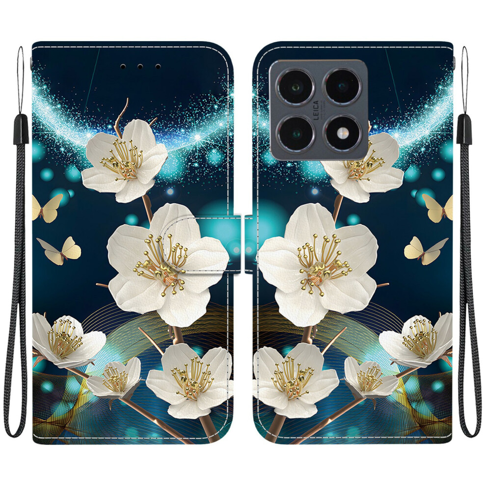 (Magnolia) For Xiaomi 15T Case Pattern Printing Leather Flip Wallet Phone Cover With Lanyard 6914297641898
