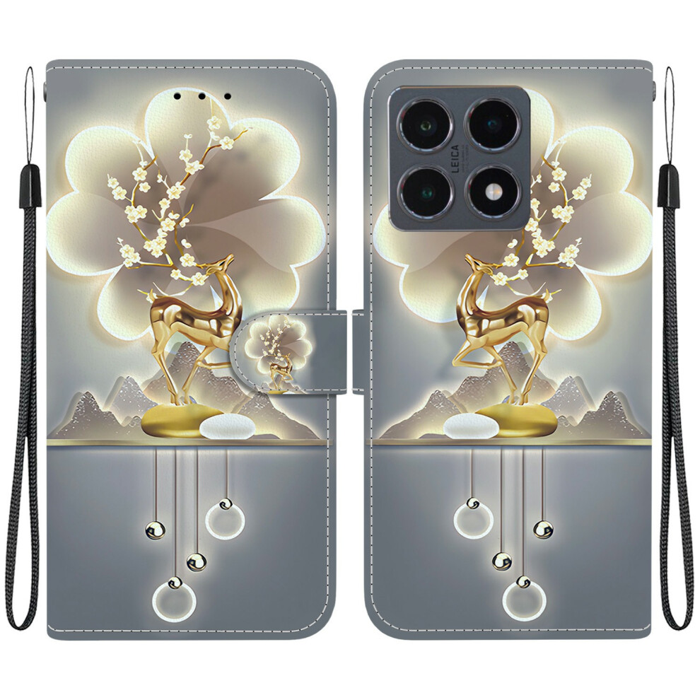 (Sika Deer) For Xiaomi 15T Case Pattern Printing Leather Flip Wallet Phone Cover With Lanyard 6914293815880