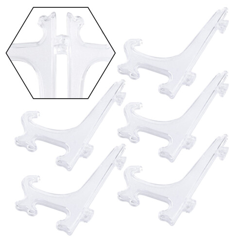 Folding Tray Bracket Rack Transparent 5 pcs 1