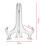 Folding Tray Bracket Rack Transparent 5 pcs 3