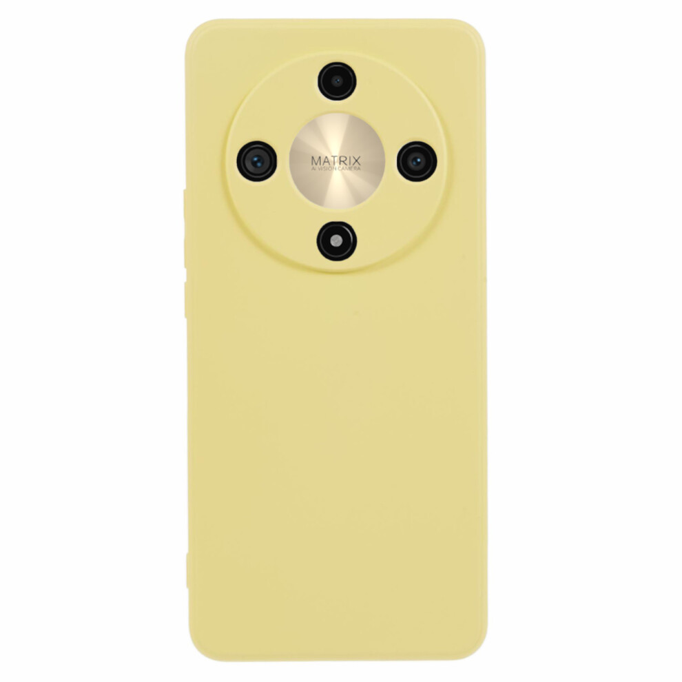 (Yellow) Amorus Phone Case For Honor X9b 5G / Magic6 Lite 5G / X50 5G Precise Cutouts Tpu Fiber Lining Shockproof Cover Yellow 6914293090621