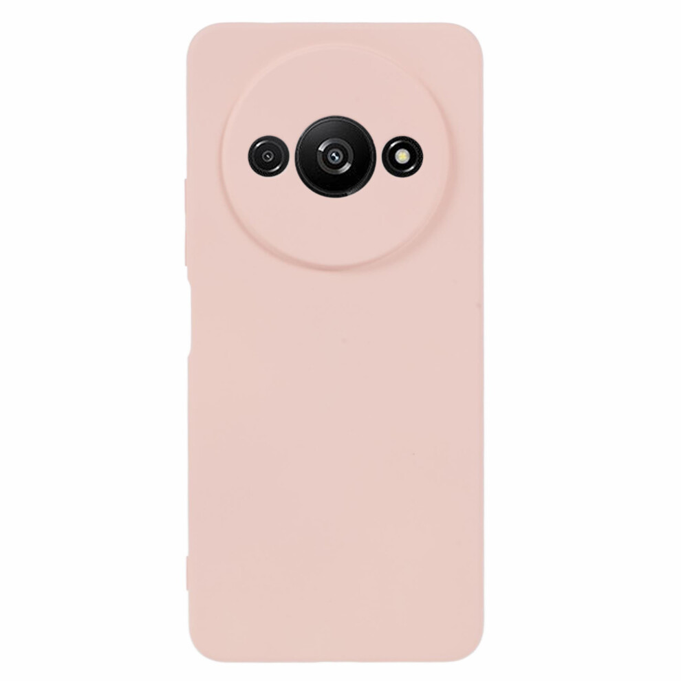 (Pink) Amorus For Xiaomi Redmi A3 4G / Poco C61 4G Case Precise Cutouts Tpu Fiber Lining Shockproof Phone Cover Pink 6914291132927