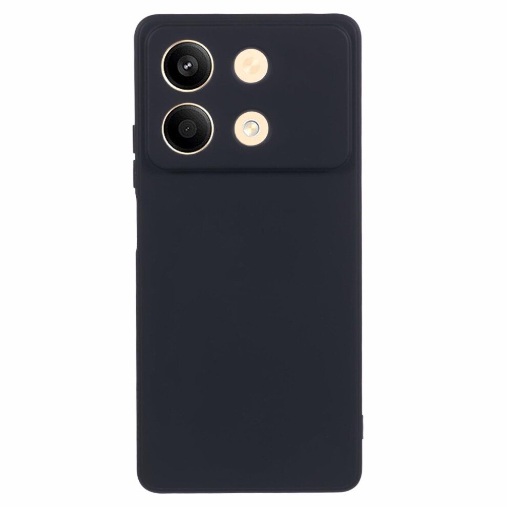 (Black) Amorus For Xiaomi Redmi Note 13R Pro 5G Case Precise Cutouts Tpu Fiber Lining Shockproof Phone Cover Black 6914292949524