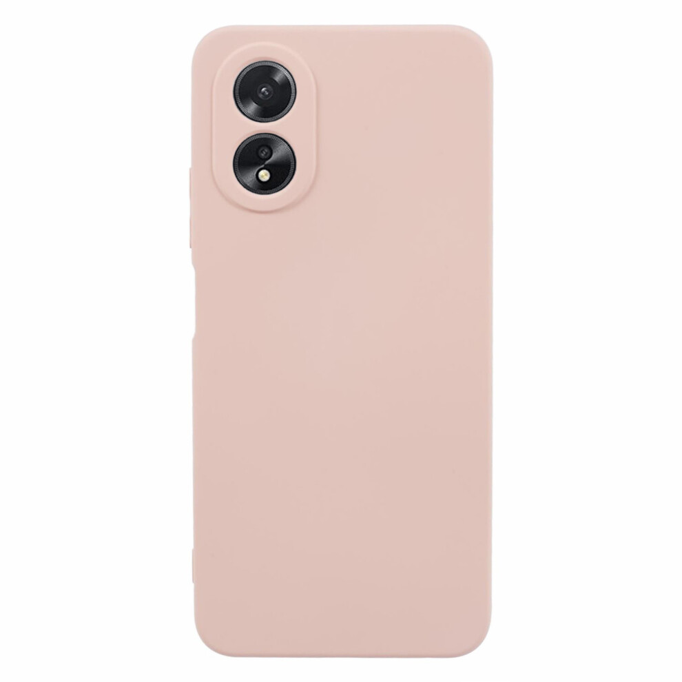 (Pink) Amorus For Oppo A38 4G / A18 4G Case Precise Cutouts Tpu Fiber Lining Shockproof Phone Cover Pink 6914296470048