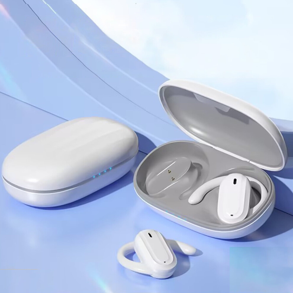 Txmfgh Bluetooth Headset 5.3 Noise-Cancelling 30H White 908436407311