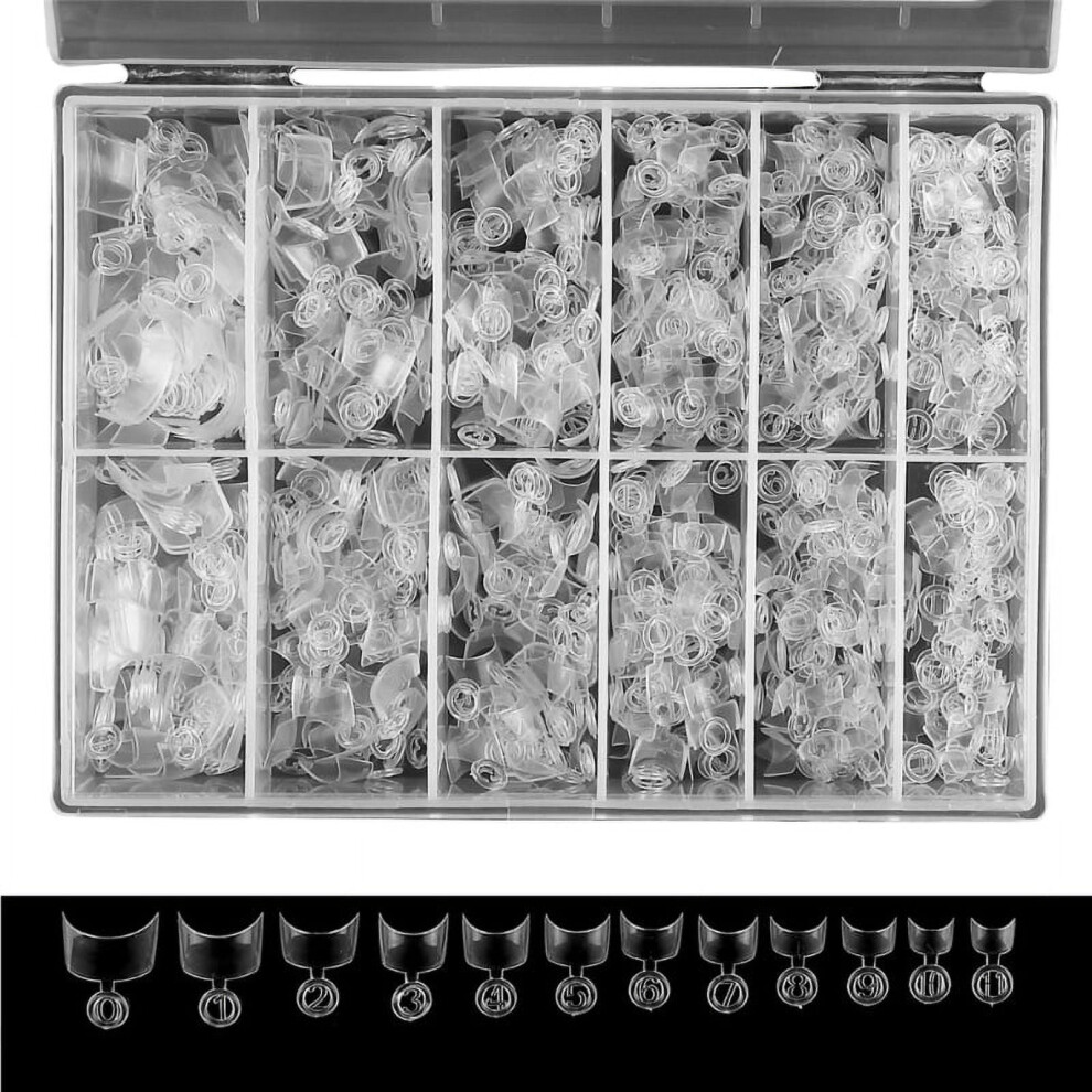 Milue short oval half-cover nail tips 600 pcs