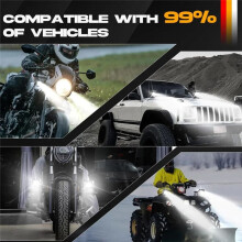 2PC LED Spotlight Pods Moto Auto Fendinebbia Guida Offroad 30000LM 120W Doppio Colore con Divertimento 10V-80V Camion ATV UTV