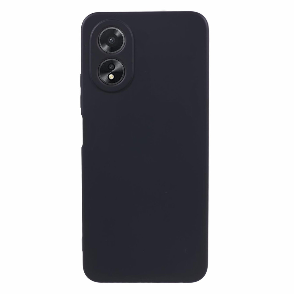 (Black) Amorus For Oppo A38 4G / A18 4G Case Precise Cutouts Tpu Fiber Lining Shockproof Phone Cover Black 6914297594835