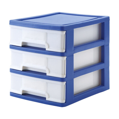 Dulap de depozitare cu 3 sertare și birou – Plastic 1