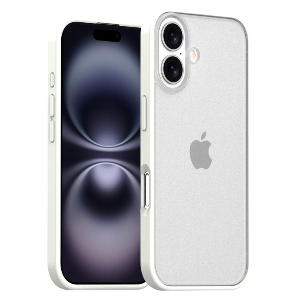 (White) For Iphone 17 Case Skin Feel Frosted Pc + Tpu Protective Phone Cover White 6914296550245