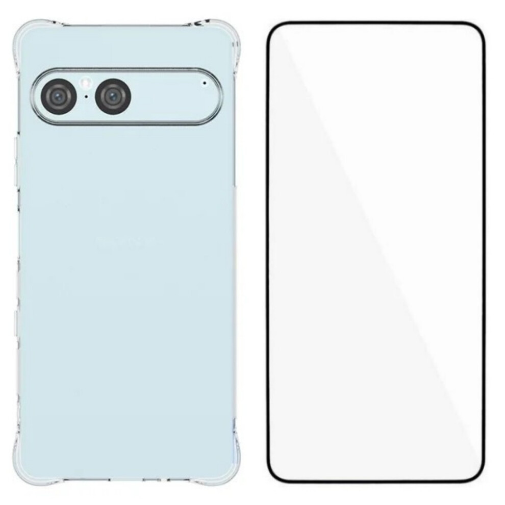 (Transparent) Wanlonfeng For Sony Xperia 10 Vii Case Wl Series 2.0Mm Tpu Phone Cover With Tempered Glass Film 6914290379187