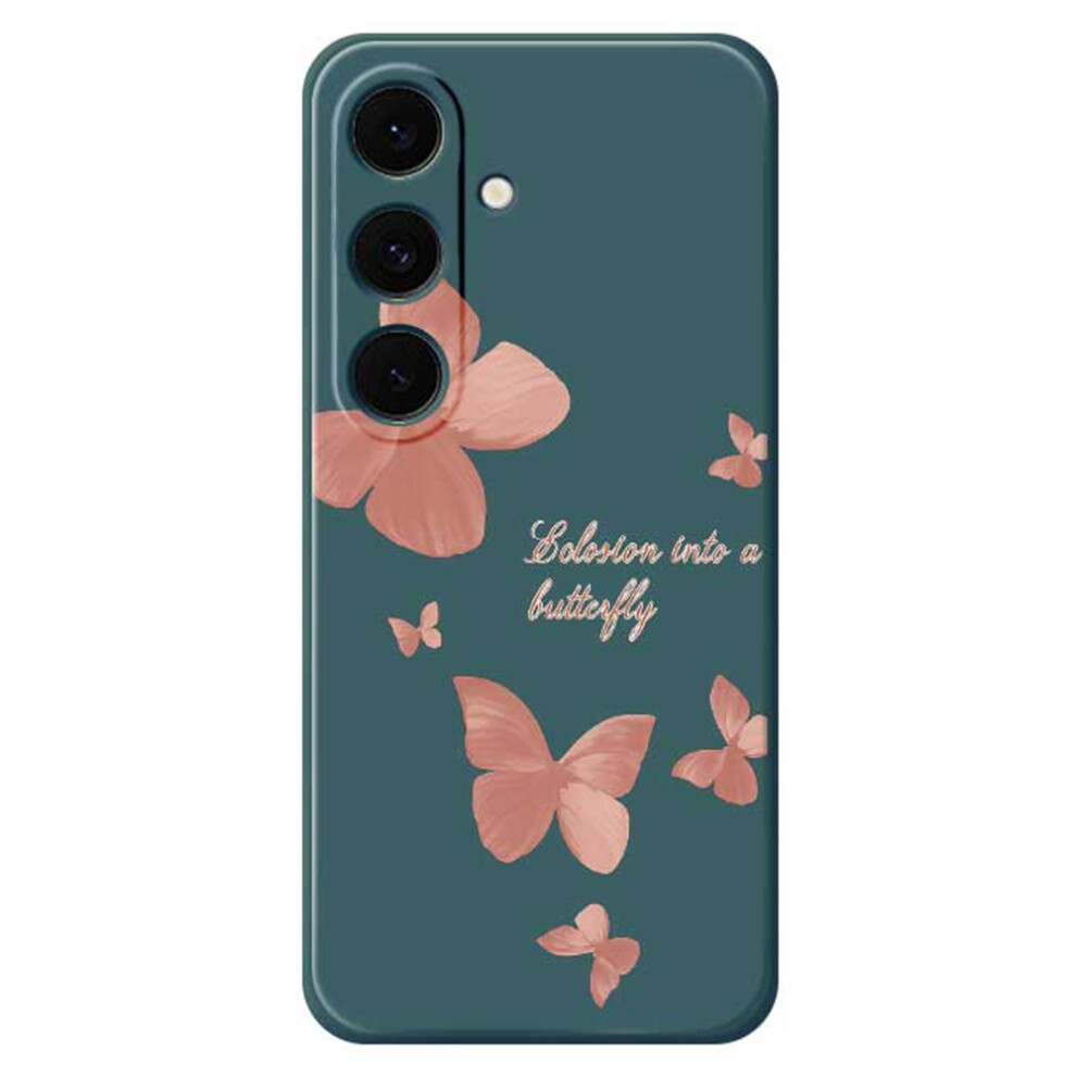 (Green) For Samsung Galaxy S25 Fe Case Many Butterflies Pattern Printing Straight Edge Tpu Phone Back Cover Green 6914294664739