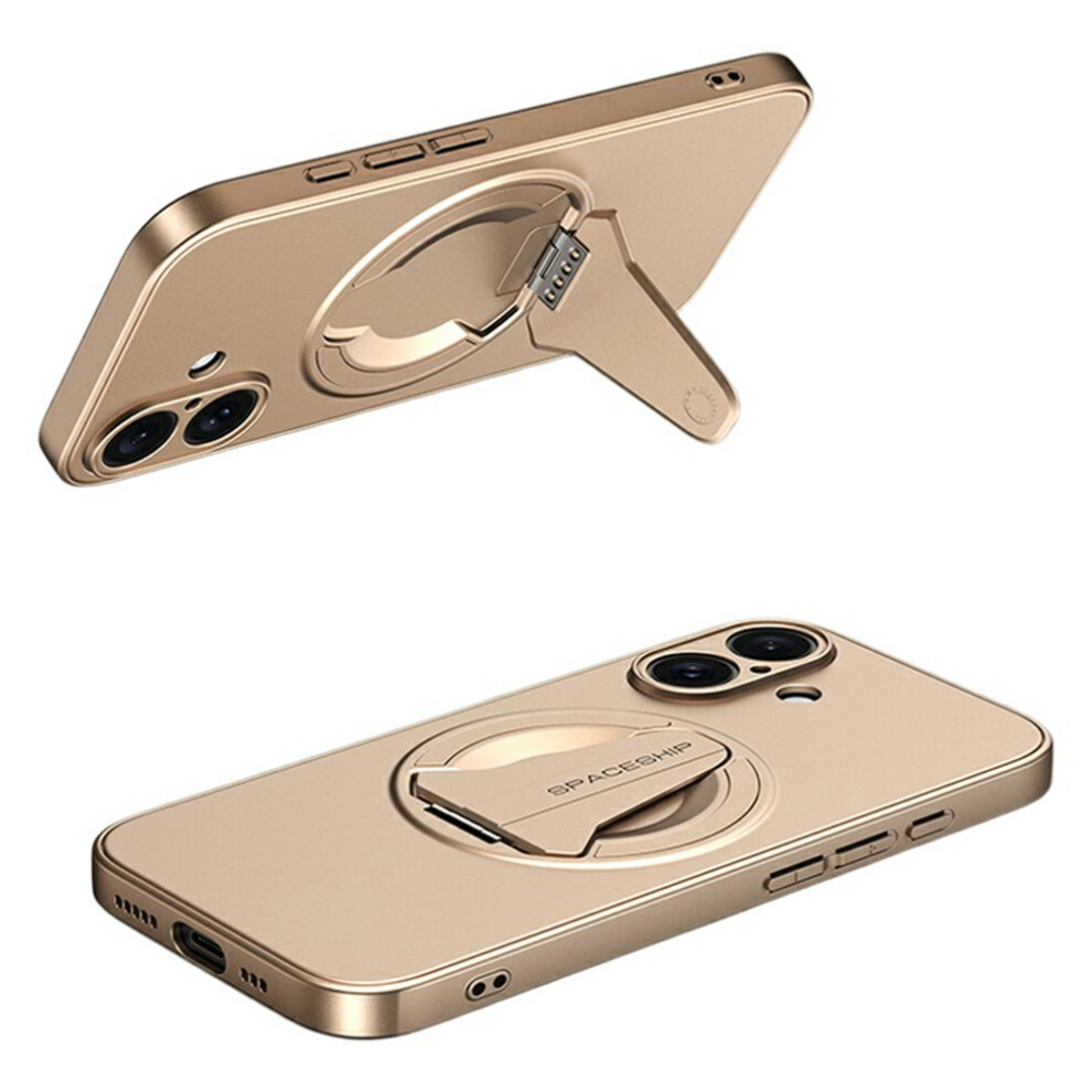 (Desert ) For Iphone 17 Case Compatible With Magsafe Hidden Kickstand Skin-Feel Matte Pc Tpu Phone Back Cover Gold 6914291860226