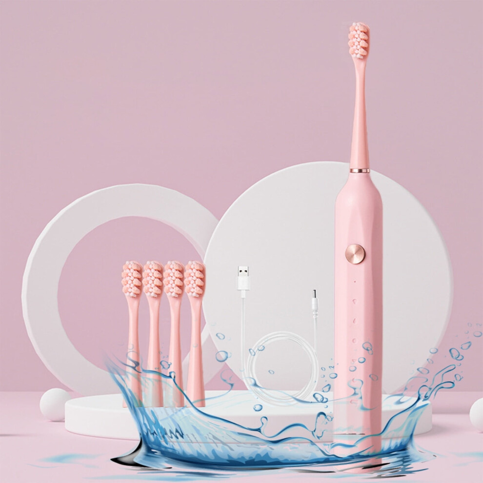 Txmfgh Electric Toothbrush with 4 Heads, 5 Modes, IPX7