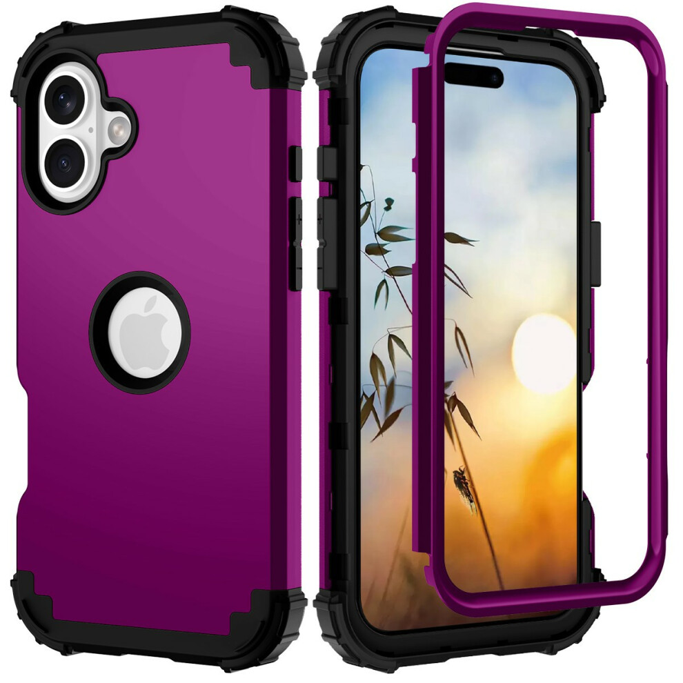 (Purple) L-Style For Iphone 17 Case Shockproof Pc + Tpu Phone Back Cover Purple 6914294031784