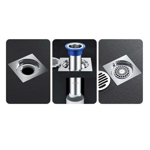 Stainless Steel Floor Drain Core with Extension Pipe 1