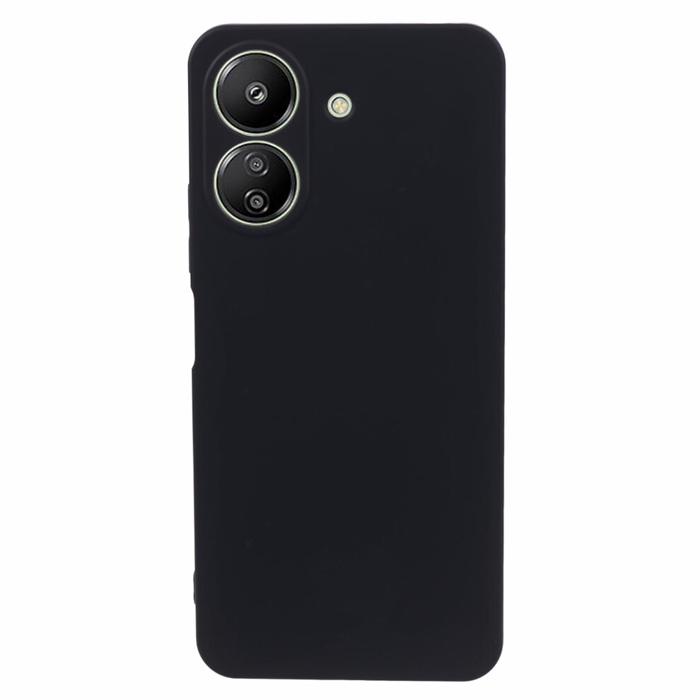 (Black) Amorus For Xiaomi Redmi 13C 4G / Poco C65 4G Case Precise Cutouts Tpu Fiber Lining Shockproof Phone Cover Black 6914298291108