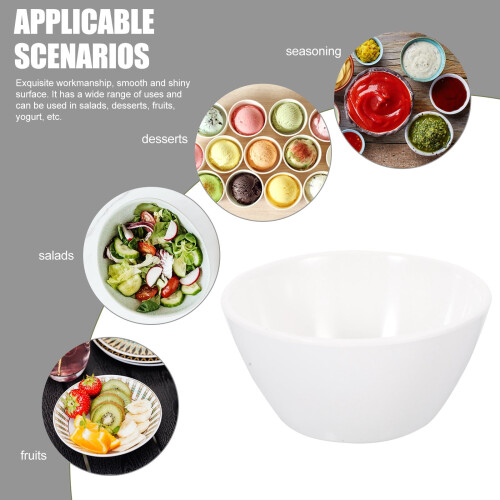 Λευκό μπολ φρούτων δημητριακών 2 τεμαχίων από μελαμίνη, μικρό οικιακό 2