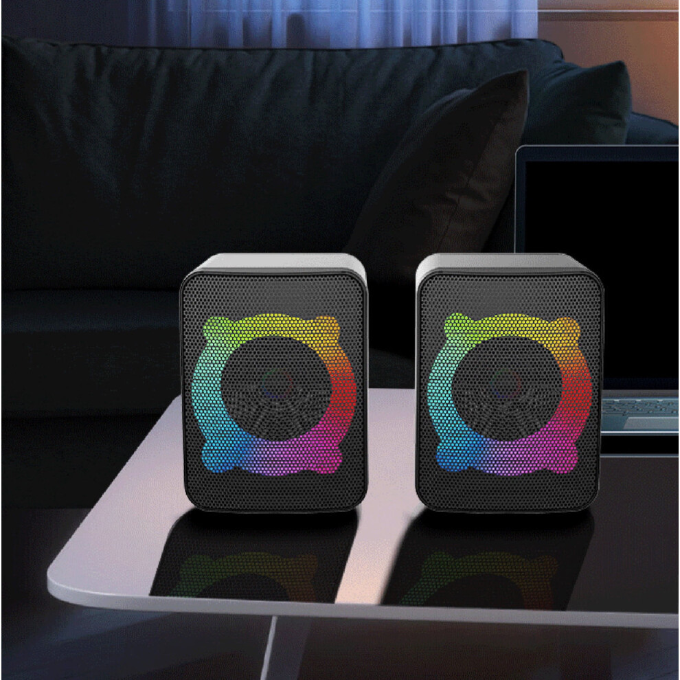 Txmfgh Rgb Led Computer Speakers Stereo Hifi Usb 2.0 908436403726