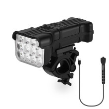 Luce per Bicicletta 12 Luci per Guida Notturna Torcia Luminosa USB Ricaricabile Attrezzatura per Mountain Bike da Esterno