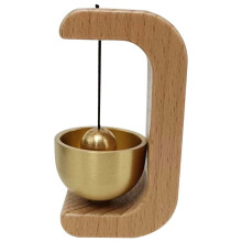 Brass Solid Wood Doorbell with Magnet 1pc