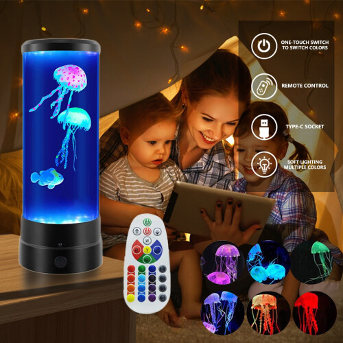 Lampe Méduse Veilleuse Douce 16 Couleurs