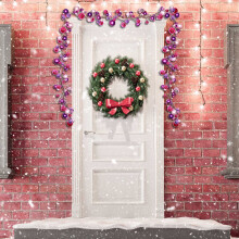 Christmas Ball Garland Ornaments Shatterproof 6ft