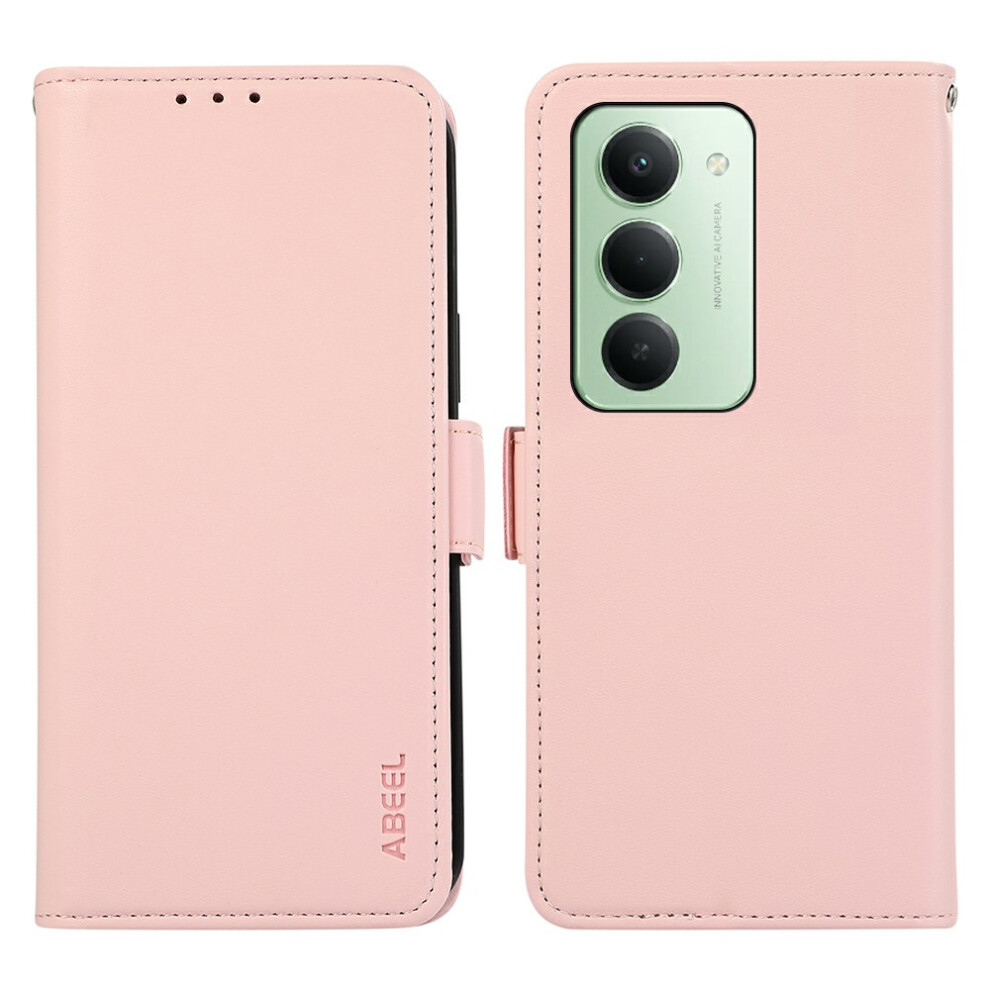 (Pink) Abeel For Xiaomi Redmi 15 4G (Eu) (171Mm) Case Leather Phone Cover With Rfid Blocking Wallet Pink 6914298139332