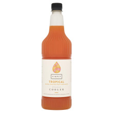 Simply Tropical Cooler, Vegan & Gluten Free Beverage Syrup for Cocktails & Mocktails (1 Litre)