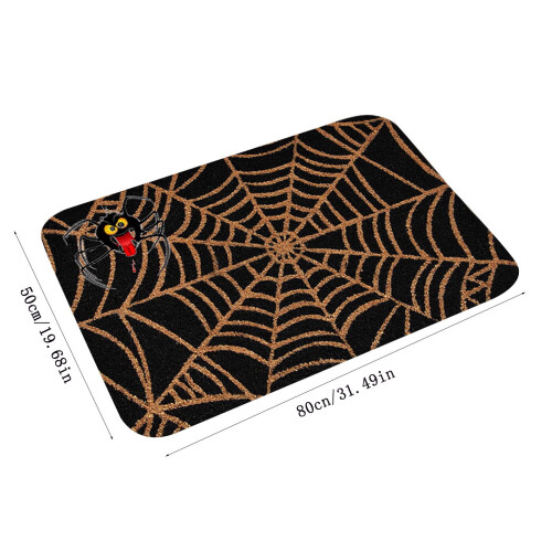 Χαλί Ιστού Αράχνης για Halloween, Τρομακτικό Γοτθικό Χαλί, Αντιολισθητικό Φουντωτό 2