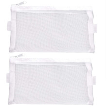 Mesh Pen Bag for Stationery and Cosmetics 2pcs