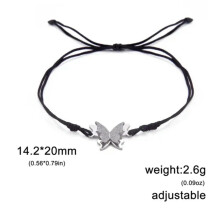 Stainless Steel Butterfly Charm Bracelet for Women 17-22 cm