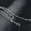 Collier ondulé en corde argentée double torsadée, 2 mm, 40-60 cm 5