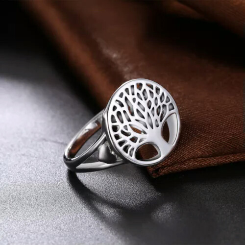 Bague de vie Arbre Argent RSAMD925 Taille 6-9 1