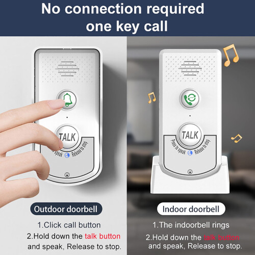 Wireless Doorbell with Voice Intercom 1000m Range 2