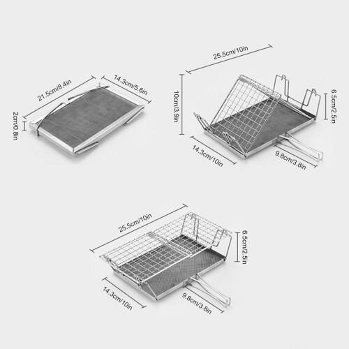 Campfire Grill and Toaster Stainless Steel Foldable 2