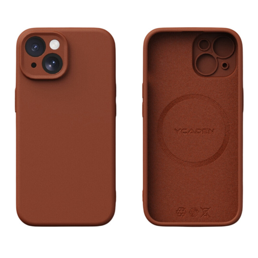 (Tan) Ycaden For Iphone 15 Case Compatible With Magsafe Precise Cutouts Tpu Phone Back Cover 6914291492922