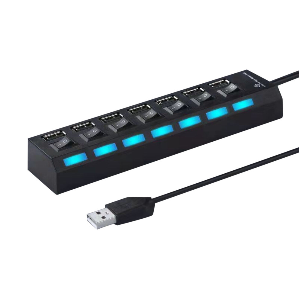Valseel Led Usb 2.0 Hub 4-Port With Independent Switches 908436420181