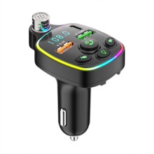 Car FM transmitter with Bluetooth 5.0 and MP3 playback