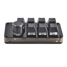 Programmable gaming keyboard mechanical keypad 7 keys 1 knob