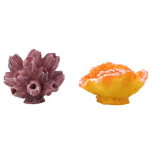 Artificial Coral Decor for Aquarium - 2 pcs