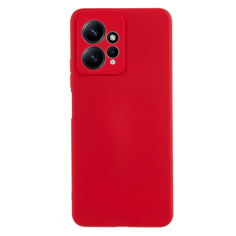 (Red) Amorus For Xiaomi Mi Note 12 4G Case Precise Cutouts Tpu Fiber Lining Shockproof Phone Cover Red 6914293352101