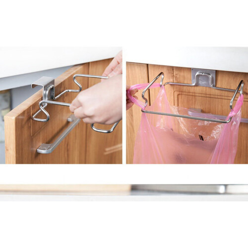 Stainless Steel Trash Bag Holder for Kitchen Cabinets 1 Pack 1