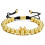 Crown King charm bracelet gold 8mm beads 1