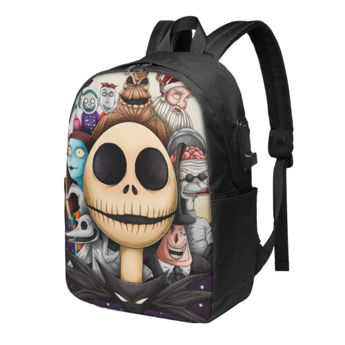 Σακίδιο πλάτης για φορητό υπολογιστή Nightmare Before Christmas Light Flight, αντικλεπτικό με οπή