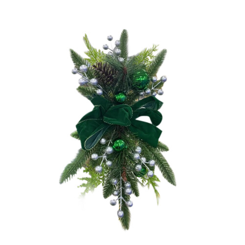 Upside Down Christmas Rattan Tree Wall Hanging 1 piece 1