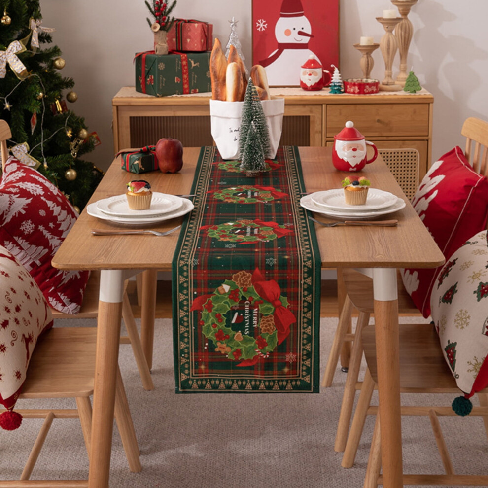 Christmas table flags polyester 6-pack