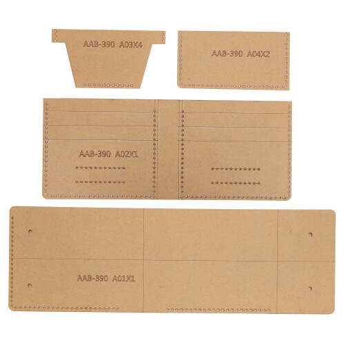 Acrylic Wallet Template Leather Craft 4 Shapes